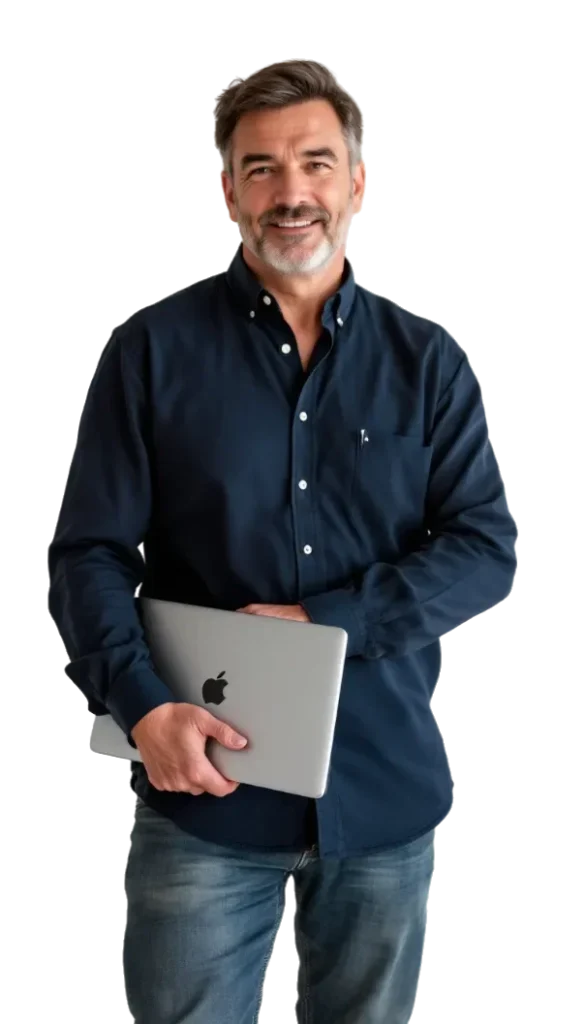 man-with-laptop-looking-at-camera - Rkitlabs